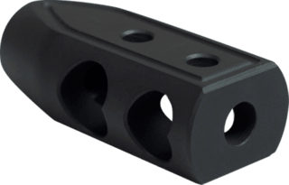 With a hard to miss heart shape, the Timber Creek Heartbreaker 9mm muzzle brake is the perfect compliment to your pistol caliber carbine.